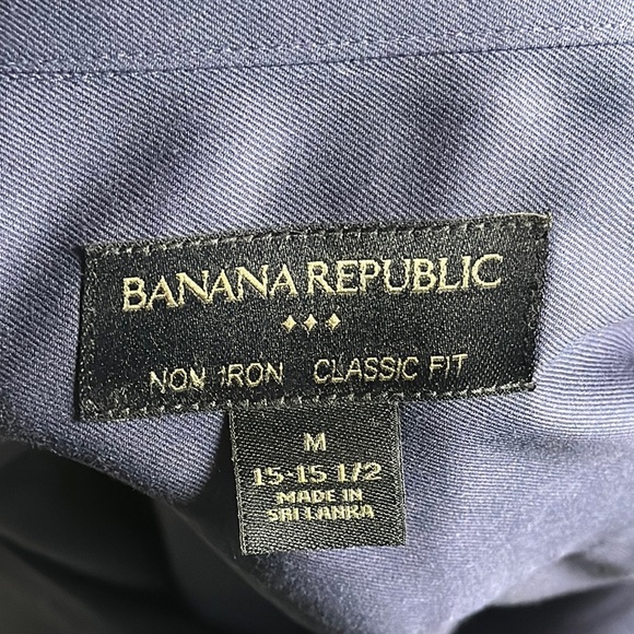 Banana Republic Men’s Blue Classic Fit Long Sleeve Button Down Shirt Size M - Picture 4 of 6